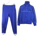 古着 adidas アディダス 80s ヴィンテージ デサント製 トレーニング ジャージジャケット 上下 セットアップ M ネイビー系 スポーツ メンズ 【中古...