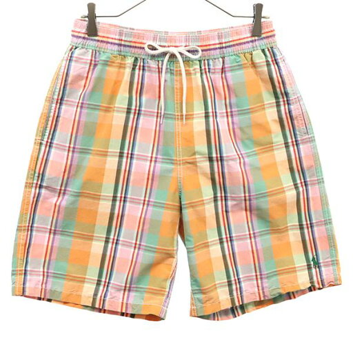 古着 Polo by Ralph Lauren ポロバイラルフローレン チェック ショートパンツ M オレンジ系 メンズ 【中古】 【PD】 古着 Polo by Ralph Lauren ポロバイラルフローレン チェック ショートパンツ M オレンジ系 メンズ 【中古】 【PD】