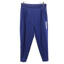 古着 adidas アディダス 80s 日本製 ヴィンテージ デサント製 ロングジャージパンツ S ネイビー系 ロゴ メンズ 【中古】 【PD】