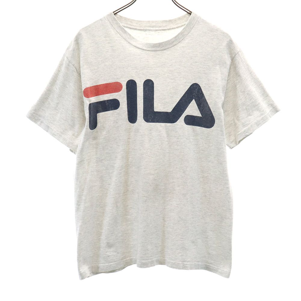 樂天商城 - 古着 FILA フィラ 90s オールド プリント 半袖 Tシャツ ホワイト メンズ 【中古】