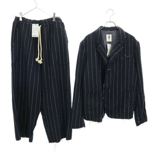 新品 バースト222 16AW ウールブレンド ストライプ柄 セットアップ 2 黒 vast222 スーツ 日本製 メンズ 【210304】 新品 バースト222 16AW ウールブレンド ストライプ柄 セットアップ 2 黒 vast222 スーツ 日本製 メンズ 【210304】