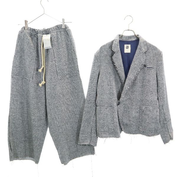 新品 バースト222 16AW ウールブレンド セットアップ 1 黒系 vast222 スーツ 日本製 メンズ 【210304】