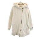 古着 ara ara アラアラ 日本製 長袖 スウェット ジップパーカー 2 杢グレー系 フード 裏ファー 裏起毛 レディース 【中古】 【PD】