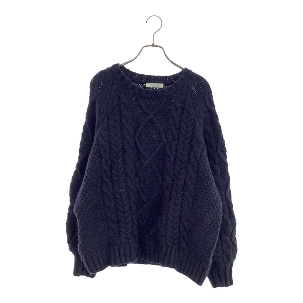 古着 FREAK'S STORE フリークスストア ケーブル編み 長袖 セーター F ネイビー ニット レディース 【中古】 【PD】