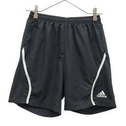 アディダス ロゴプリント スポーツ ショートパンツ S ブラック adidas トレーニング CLIMA LITE メンズ 【中古】 【231008】 メール便可