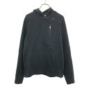 古着 アディダス adidas トレーニング 長袖 ハーフジップ パーカー S ブラック サムホール メンズ 【中古】
