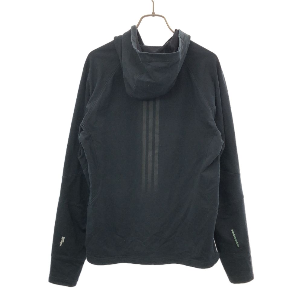 古着 アディダス adidas トレーニング 長袖 ハーフジップ パーカー S ブラック サムホール メンズ 【中古】 2