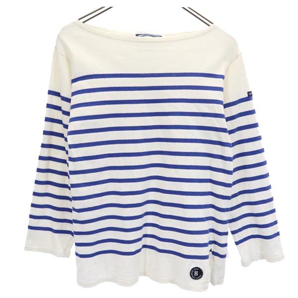 乐天商城 - 古着 SAINT JAMES セントジェームス ボーダー 長袖 Tシャツ XXS ホワイト系 ロンT メンズ 【中古】 【PD】
