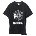 リーボック ロゴプリント 半袖 Tシャツ M ブラック Reebok レディース 【中古】 【230605】 メール便可