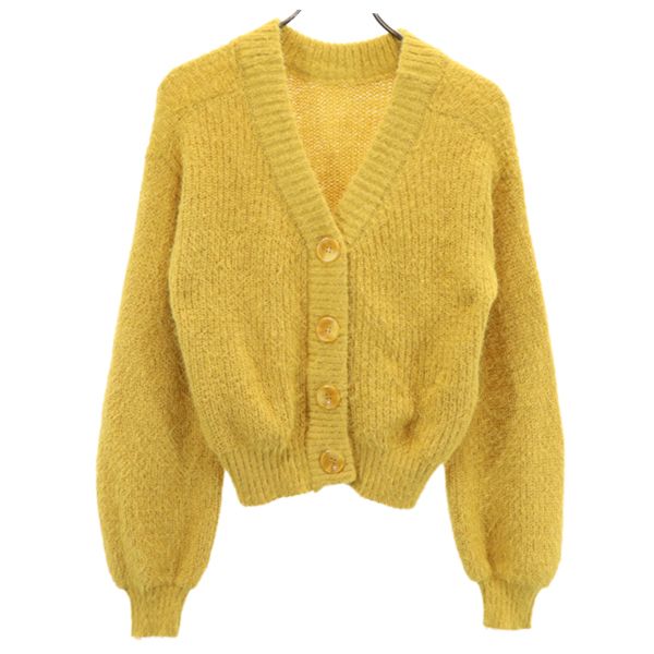 【中古】 リリーブラウン カーディガン F マスタード Lily Brown 長袖 Vネック ニット レディース 【200918】のサムネイル