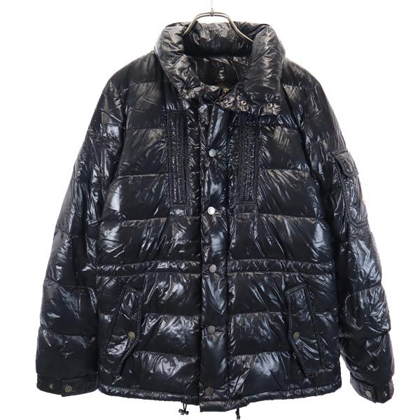 モンクレール 長袖 ロッド ダウンジャケット 0 ブラック系 MONCLER ロゴ メンズ 【中古】 【231110】