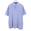 ポロバイラルフローレン ボーダー 半袖 ポロシャツ L ブルー系 Polo by Ralph Lauren メンズ 【中古】 【240324】