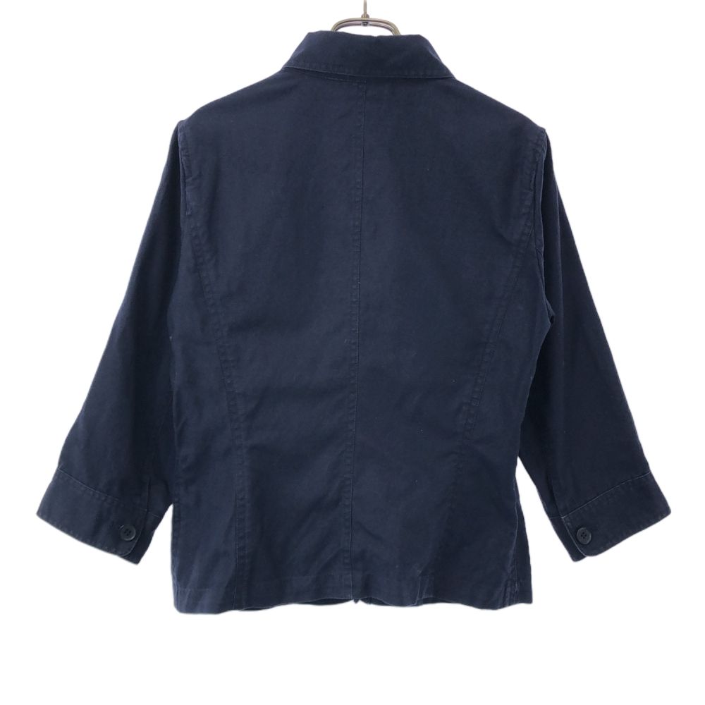 古着 LACOSTE ラコステ 7分袖 シャツジャケット 42 ネイビー レディース 【中古】 【PD】