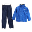 ノースフェイス NPJ11600 アウトドア セットアップ ナイロンジャケット パンツ 130/140 ブルー系 THE NORTH FACE 収納ポーチ キッズ 【中古】 【231009】