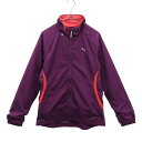 プーマ ワンポイントプリント ウインドブレーカー S パープル PUMA スポーツ トレーニング ウォームアップ レディース 【中古】 【230419】