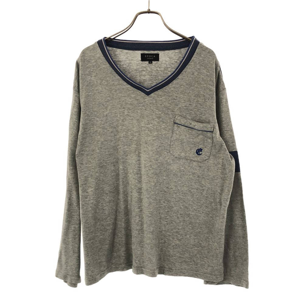 Rakuten - 古着 EPOCA UOMO エポカウォモ 長袖 Tシャツ M グレー×ブルー系 カットソー ロンT メンズ 【中古】