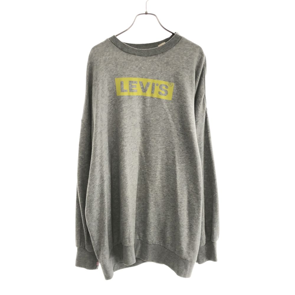 古着 リーバイス Levi's プリントロゴ 長袖 スウェット トレーナー M グレー メンズ 【中古】