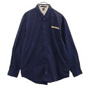 ポートオーソリティ 長袖 ボタンダウンシャツ L ネイビー PORT AUTHORITY ロゴ刺繍 メンズ 【中古】 【231009】