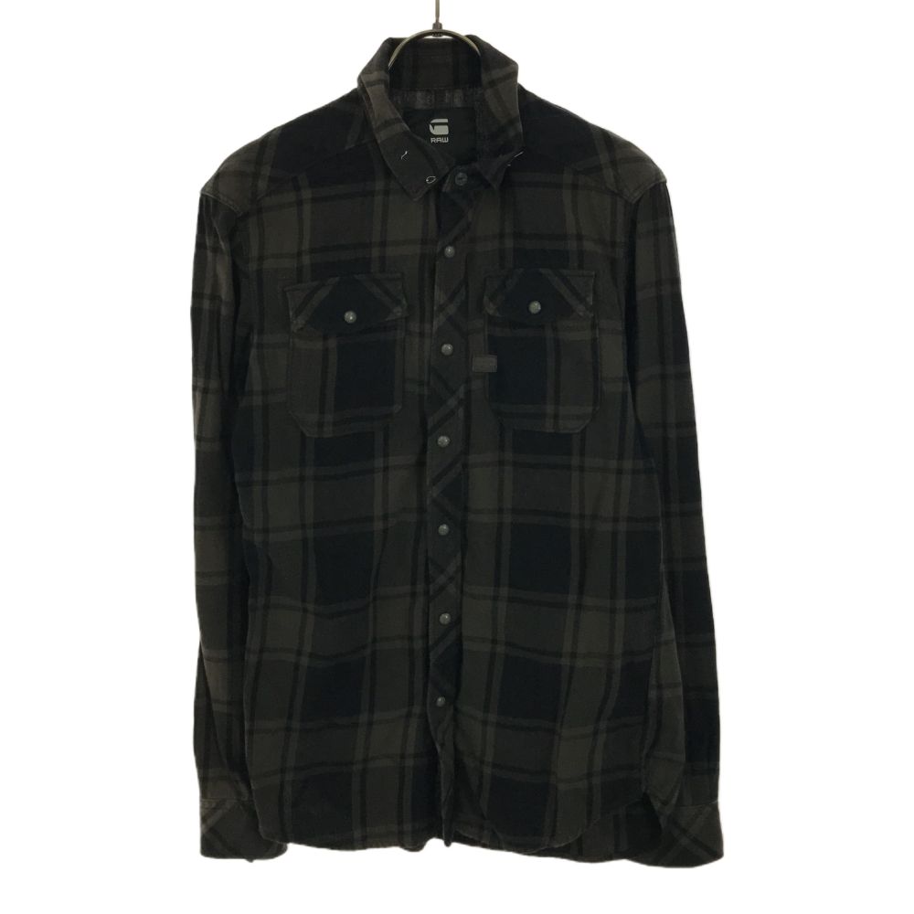 Rakuten - 古着 G-STAR RAW ジースターロウ 長袖 チェックシャツ XS グレー系 メンズ 【中古】