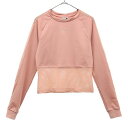 プーマ ワンポイントロゴプリント 長袖 Tシャツ S ピンク PUMA スポーツ トレーニング レディース 【中古】 【230118】