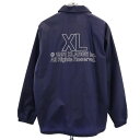 エクストララージ バックプリント コーチジャケット L ネイビー XLARGE ロゴ メンズ 【中古】 【231012】