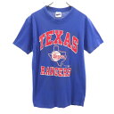 古着 BIKE 90s USA製 オールド プリント 野球 半袖 Tシャツ M ブルー メンズ 【中古】 【PD】