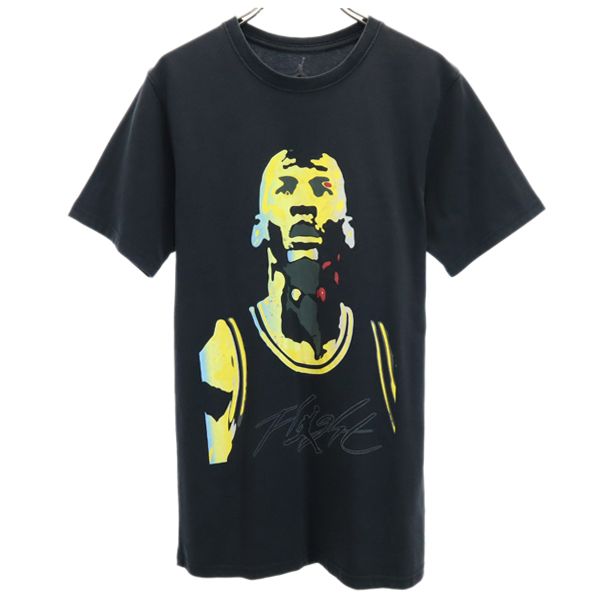 【中古】 ナイキ ジョーダン プリント 半袖 Tシャツ S 黒 NIKE メンズ 【210608】 メール便可