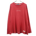 トミーヒルフィガー 90s オールド フラッグタグ 長袖 Tシャツ L レッド系 TOMMY HILFIGER ロンT ロゴ メンズ 【中古】 【231017】