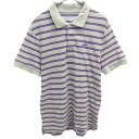 ナイキ ボーダー 半袖 ポロシャツ S グレー NIKE メンズ 【中古】 【230716】