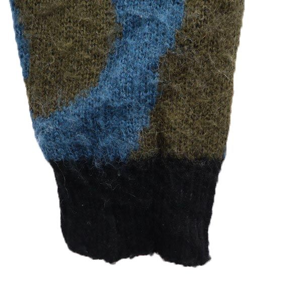 古着 ADAM PATEK アダムパテック ウールブレンド 長袖 セーター 1 ブラウン×ブルー ニット メンズ 【中古】 【PD】