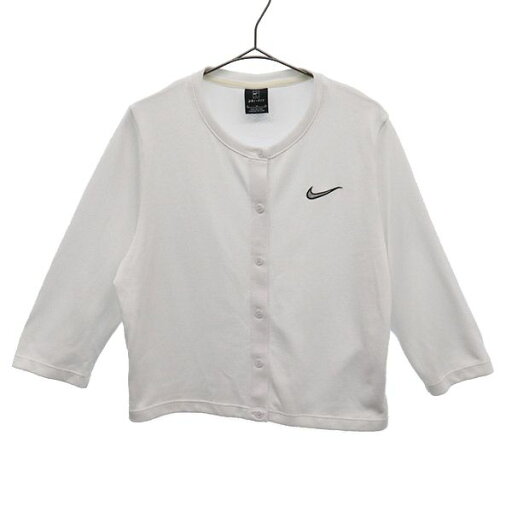 ナイキ ワッペン 七分袖 カーディガン XL ホワイト NIKE ロゴ レディース 【中古】 【230820】 ナイキ ワッペン 七分袖 カーディガン XL ホワイト NIKE ロゴ レディース 【中古】 【230820】