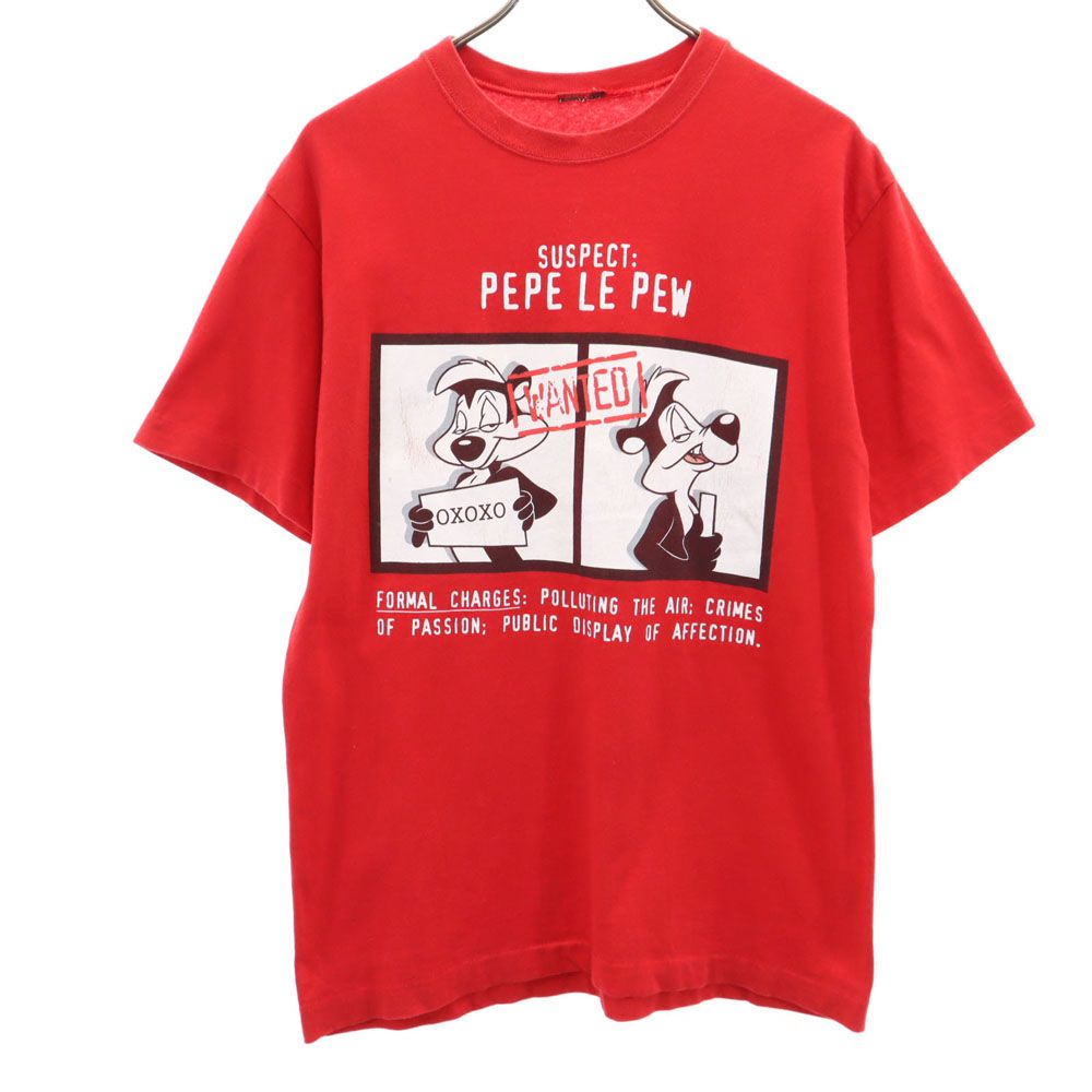 古着 OLD オールド 90s 半袖 ペペ・ル・ピュー Tシャツ レッド PEPE LE PEW メンズ 【中古】