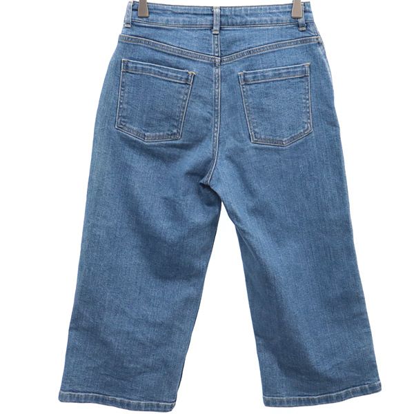 スナイデル クロップド ワイド デニムパンツ 0 ブルー Snidel SWFP154177 レディース 【中古】 【230505】