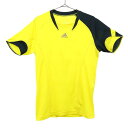 アディダス ワンポイントプリント トレーニングシャツ S イエロー adidas 半袖 Tシャツ クルーネック スポーツ ウォームアップ メンズ 【中古】 【2...