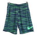 古着 ナイキ NIKE 総柄 トレーニング ショートパンツ L ネイビー×グリーン スポーツ メンズ 【中古】