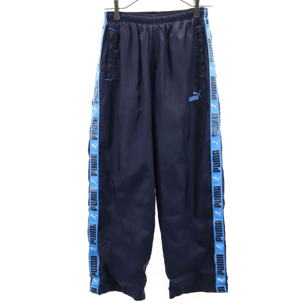 古着 プーマ PUMA トレーニング ウインドパンツ 160cm ネイビー系 裏トリコット キッズ 【中古】