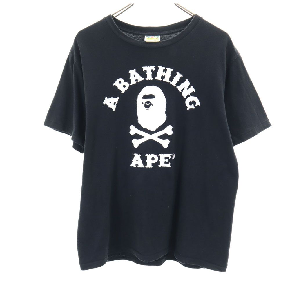 ベイプ プリント 半袖 Tシャツ M ブラック系 BAPE A BATHING APE メンズ 【中古】 【240401】 メール便可