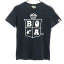 ベイプ 日本製 プリント 半袖 Tシャツ XS ブラック系 BAPE A BATHING APE レディース 【中古】 【240401】 メール便可