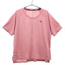 古着 プーマ PUMA プリント トレーニング 半袖 Tシャツ L ピンク ウォームアップ レディース 【中古】