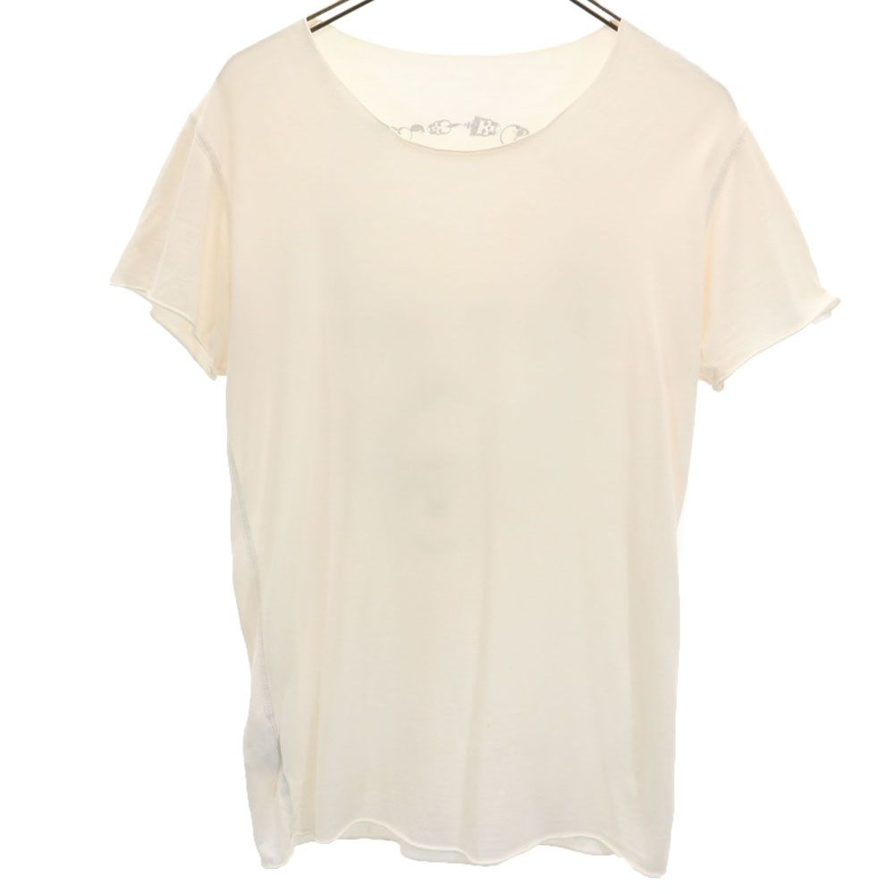 Rakuten - 古着 Lucien Pellat-Finet ルシアンペラフィネ イタリア製 スカル柄 バックプリント 半袖 Tシャツ S アイボリー系 メンズ 【中古】 【PD】