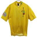 ジョルダーナ イタリア製 プリント サイクリングジャージ イエロー Giordana メンズ 【中古】 【230623】
