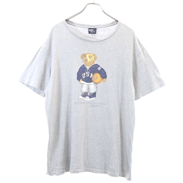 樂天商城 - 古着 POLO RALPH LAUREN ポロラルフローレン 90s ポロベア 半袖 Tシャツ M グレー メンズ 【中古】
