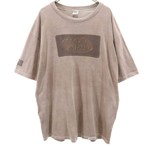 古着 クレイジーシャツ Crazy Shirt 90s USA製 オールド 半袖 Tシャツ XL ブラウン系 メンズ 【中古】 古着 クレイジーシャツ Crazy Shirt 90s USA製 オールド 半袖 Tシャツ XL ブラウン系 メンズ 【中古】