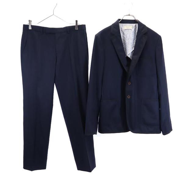メゾンキツネ ウール100% セットアップ スーツ 46/42 ネイビー系 MAISON KITSUNE メンズ 【中古】 【230329】