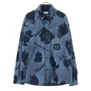 古着 FDMTL ファンダメンタル 日本製 総柄 長袖 シャツ 1 ブルー マウス ネズミ メンズ 【中古】