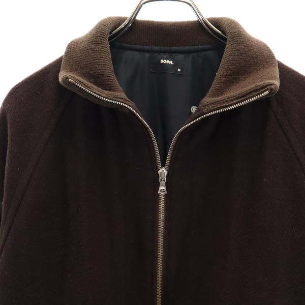 古着 SOPH. ソフ ウールブレンド ハイネック ジップジャケット M ブラウン メンズ 【中古】