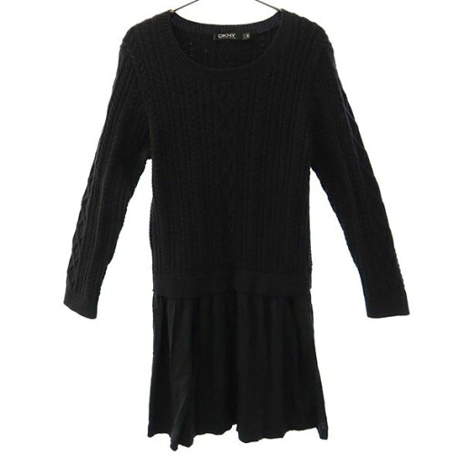 古着 DKNY DONNA KARAN NEW YORK ダナキャランニューヨーク 長袖 ニット ワンピース S ブラック レディース 【中古】 【PD】 古着 DKNY DONNA KARAN NEW YORK ダナキャランニューヨーク 長袖 ニット ワンピース S ブラック レディース 【中古】 【PD】