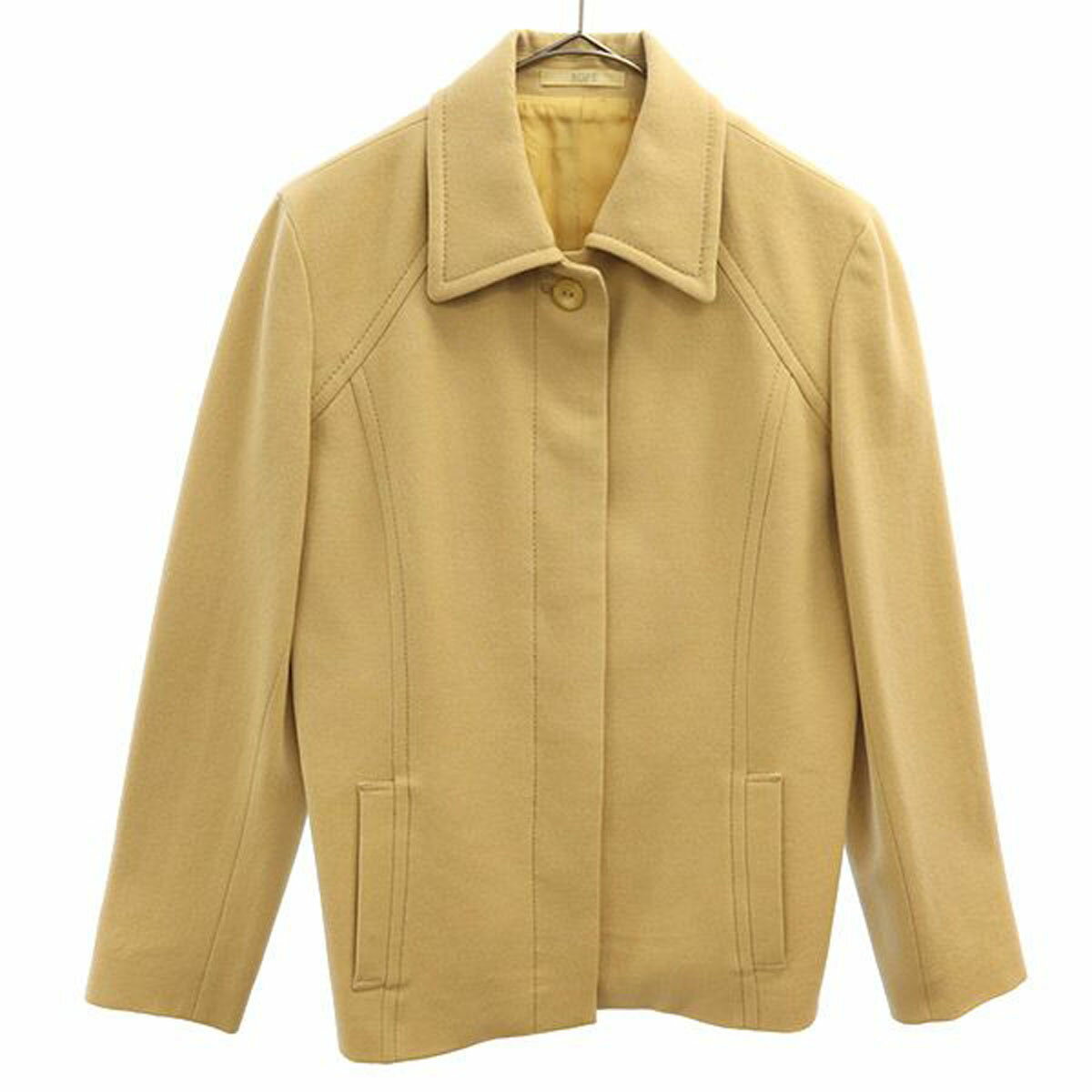 Rakuten - 古着 ROPE' ロペ ウール ステンカラー ジャケット 9AT ベージュ レディース 【中古】