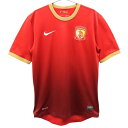 古着 NIKE ナイキ 広州足球倶楽部 ワンポイント刺繍 サッカー 半袖 Tシャツ S レッド ユニフォーム メンズ 【中古】 【PD】