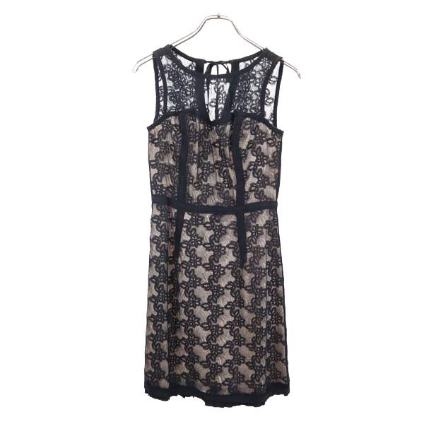 古着 MARC BY MARC JACOBS マークバイマークジェイコブス ノースリーブ レース ワンピース 2 ブラック系 バックジップ レディース 【中古】 【PD】